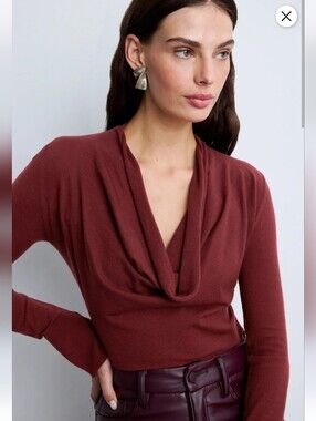 SIMKHAI NATIA COWLNECK TOP SIZE M MSRP $295